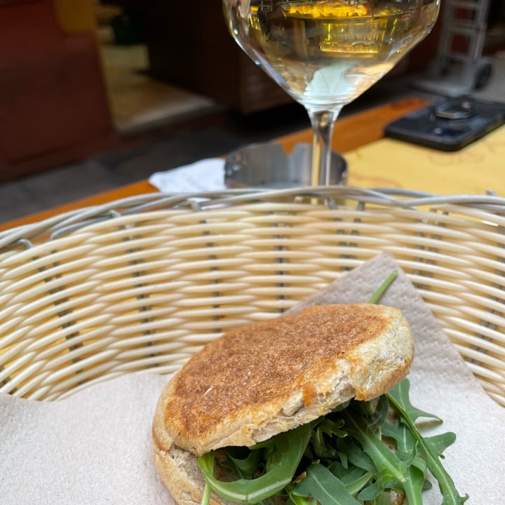 051 - Tigelle & Vino Bologna, Italy Tigella con crema di melanzane e ...