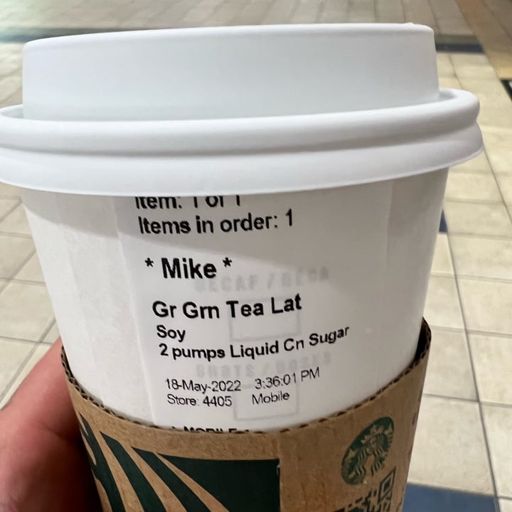 Starbucks Tillicum Area, Victoria, Canada Soy Matcha Tea Latte