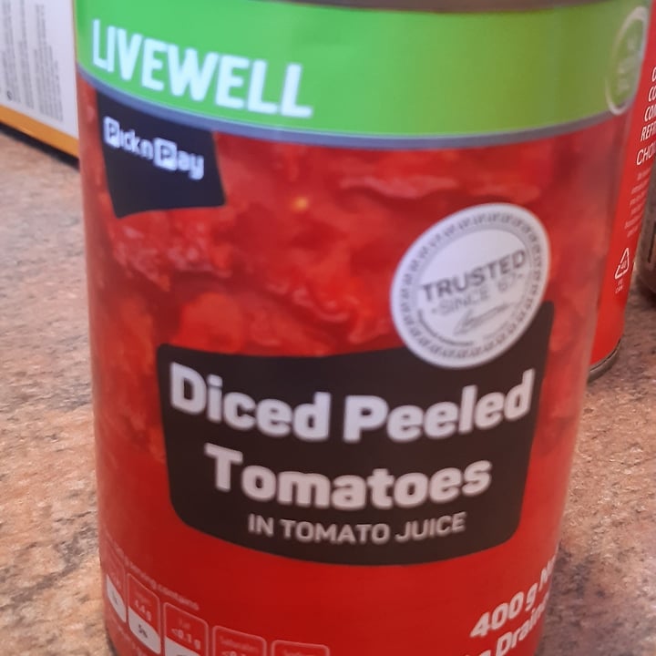 Pick n Pay Peeled chopped tomatoes by LIVEWELL Review abillion