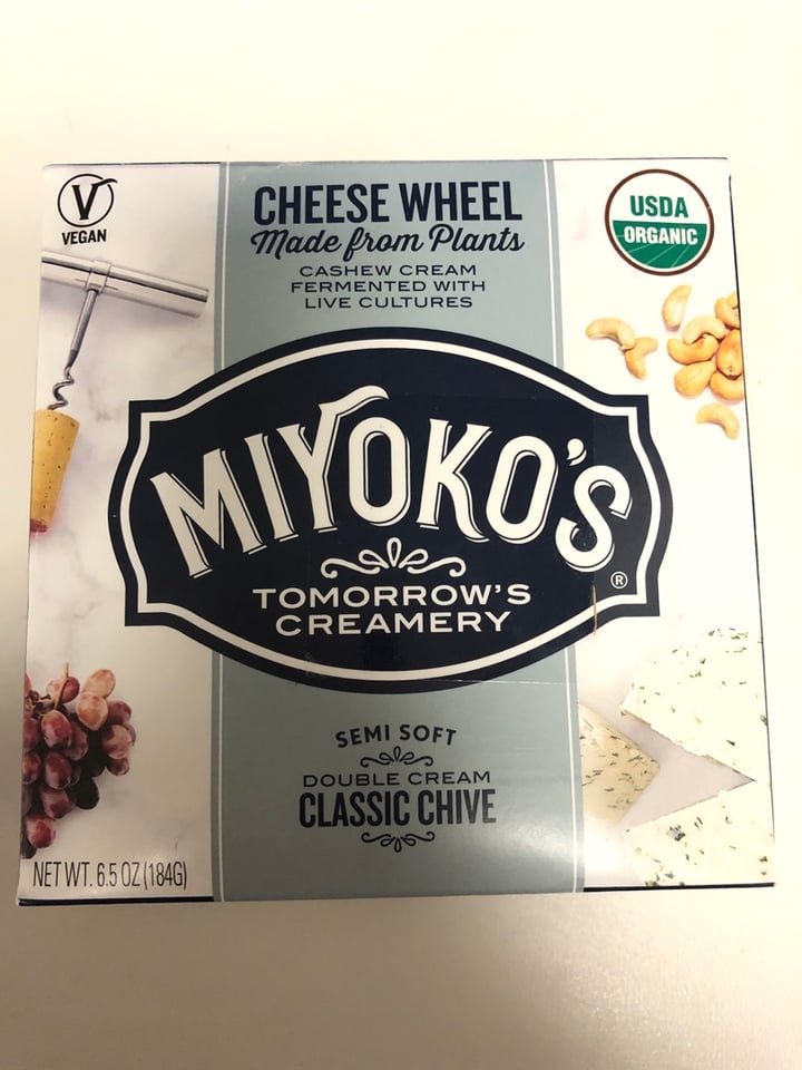 Miyoko's Creamery Double Cream Classic Chive Cashew Milk Cheese Review