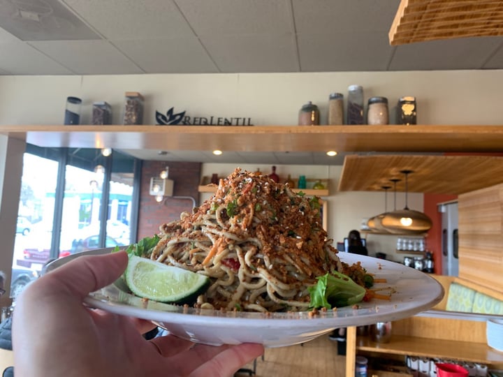 Red Lentil Vegetarian & Vegan Restaurant Watertown, United States Thai peanut noodle salad