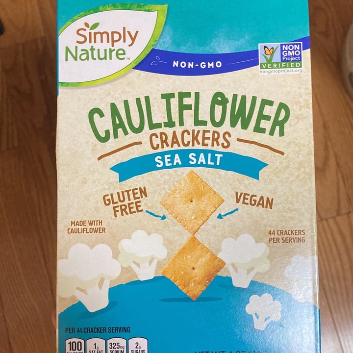 Simply Nature Cauliflower cracker sea salt Review abillion