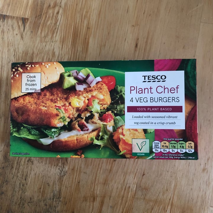 Tesco Plant Chef 4 Veg Burgers Review abillion