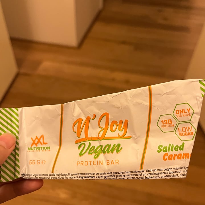 xxl nutrition N’ Joy vegan protein bar Salted Caramel Review abillion