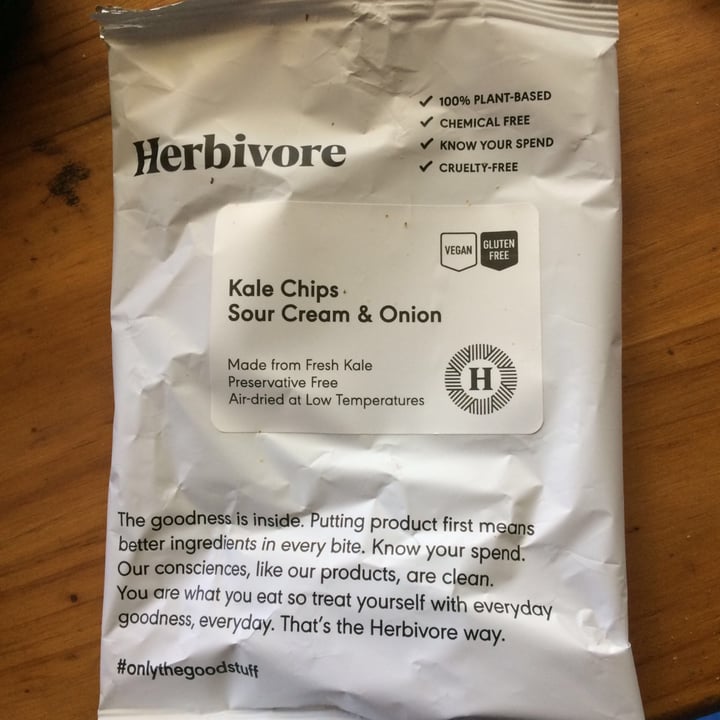 Herbivore Kale crisps sour cream & onion Review abillion