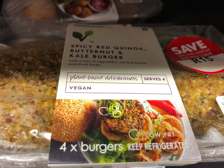 Woolworths Food Spicy Red Quinoa, Butternut and Kale burger Review