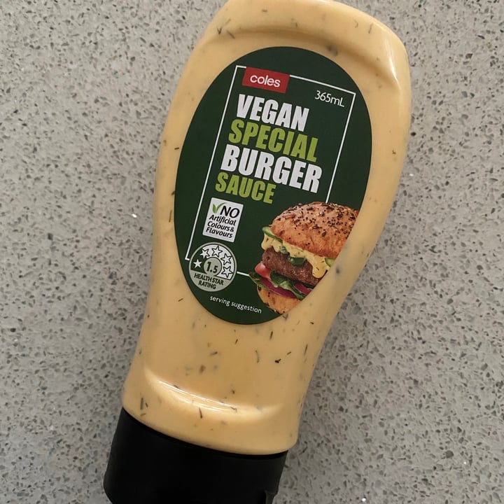 Coles Vegan Special Burger Sauce Review abillion
