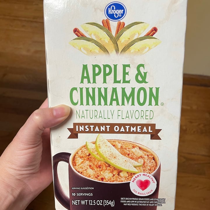 Kroger Instant Oatmeal Apple and Cinnamon Review abillion