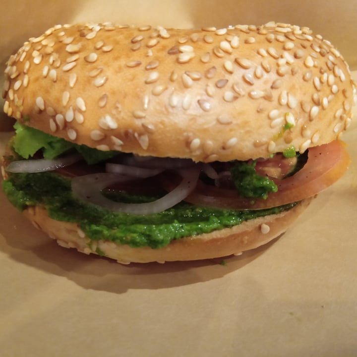 ahimsa cafe Queenstown, Singapore Bagel With Garlic Aoili And Avocado