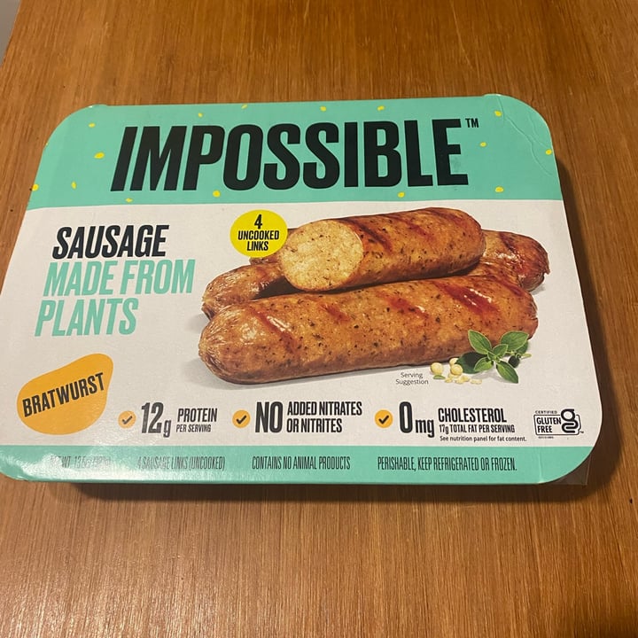 Impossible Foods Impossible Sausage Bratwurst Review abillion