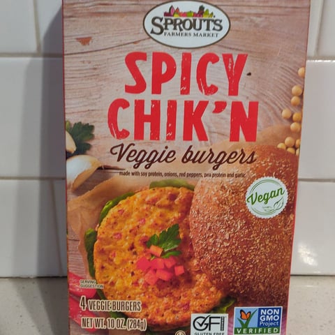 Spicy chicken veggie burgers