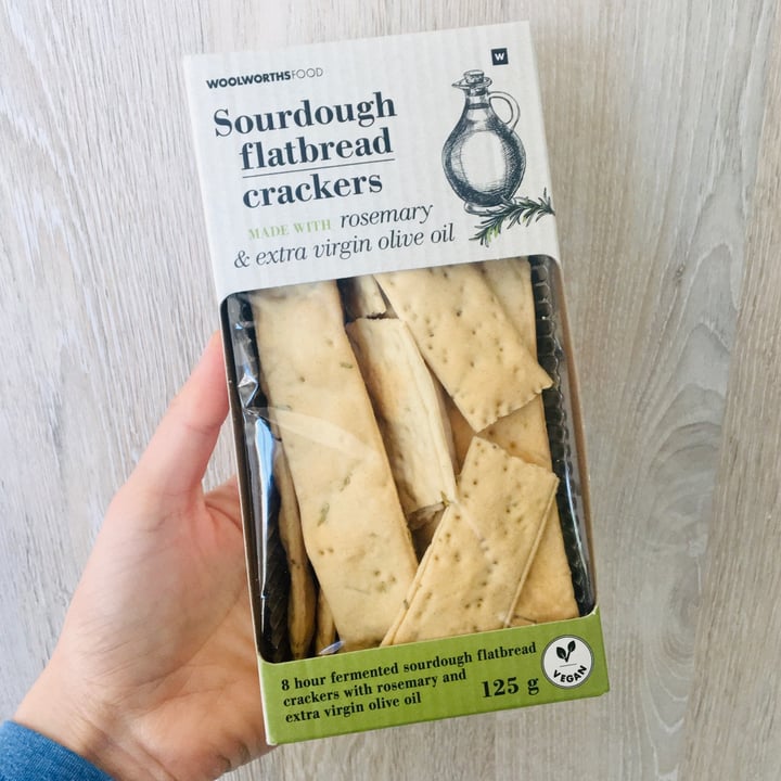 Woolworths Food Sourdough Flatbread Crackers with Rosemary & Extra