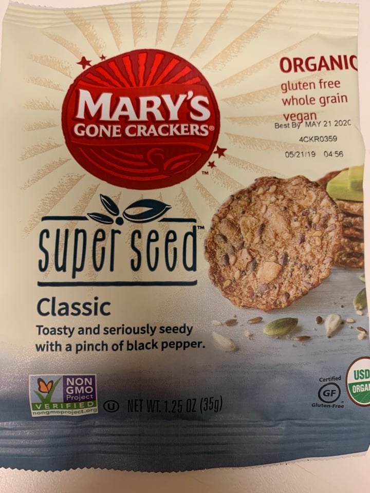Mary's Gone Crackers Super Seed Classic Crackers Review abillion