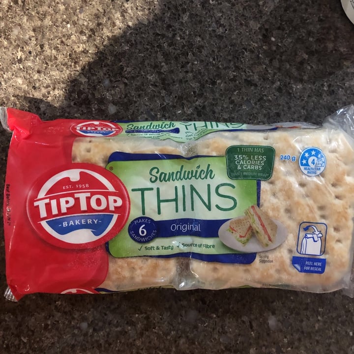 Tip Top Bakery Tip Top Sandwich Thins Original 6 Pack Review abillion