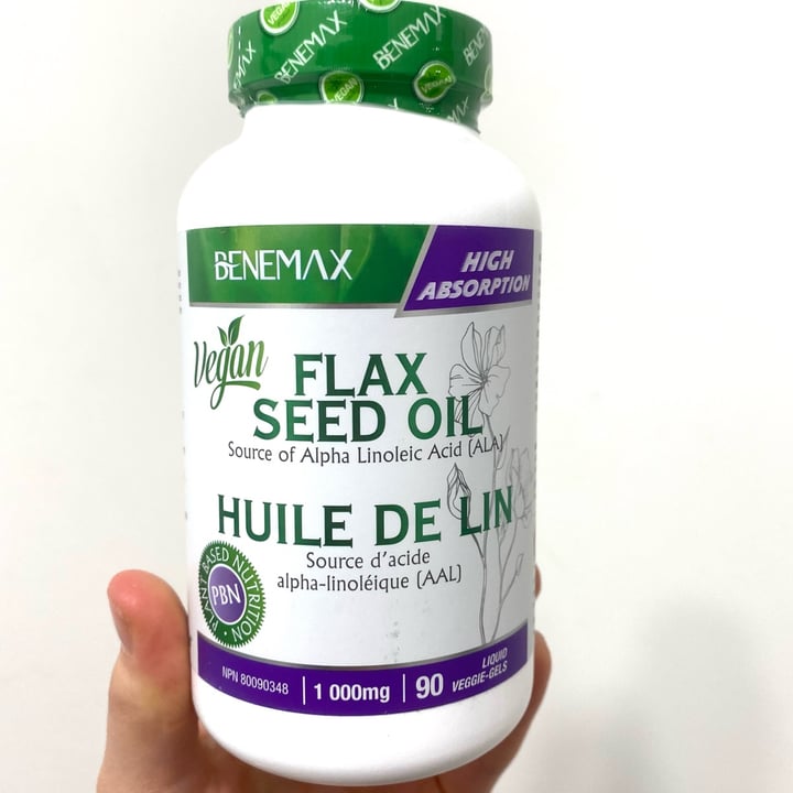 Benemax Flax Seed Oil Liquid VeggieGels Review abillion