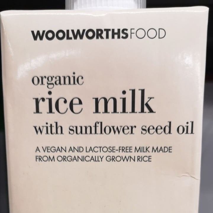 Woolworths Food Organic rice milk Review abillion