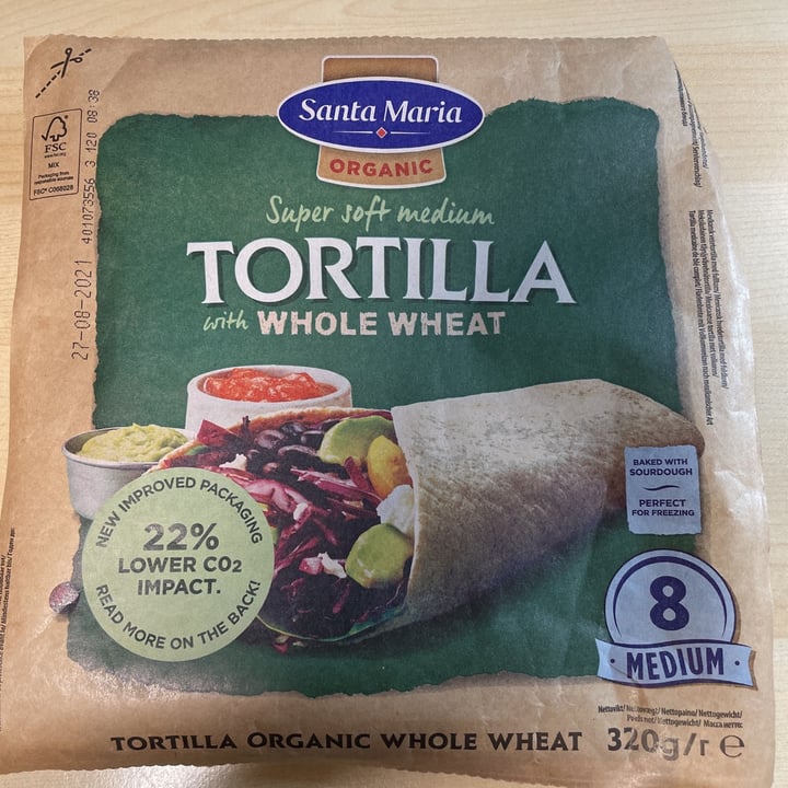 Santa María Organic whole wheat Tortilla Reviews abillion