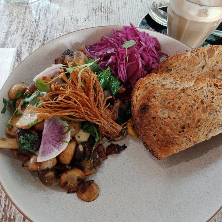 Cedarwood Cafe Wahroonga, Australia Truffle mushroom and quinoa toast