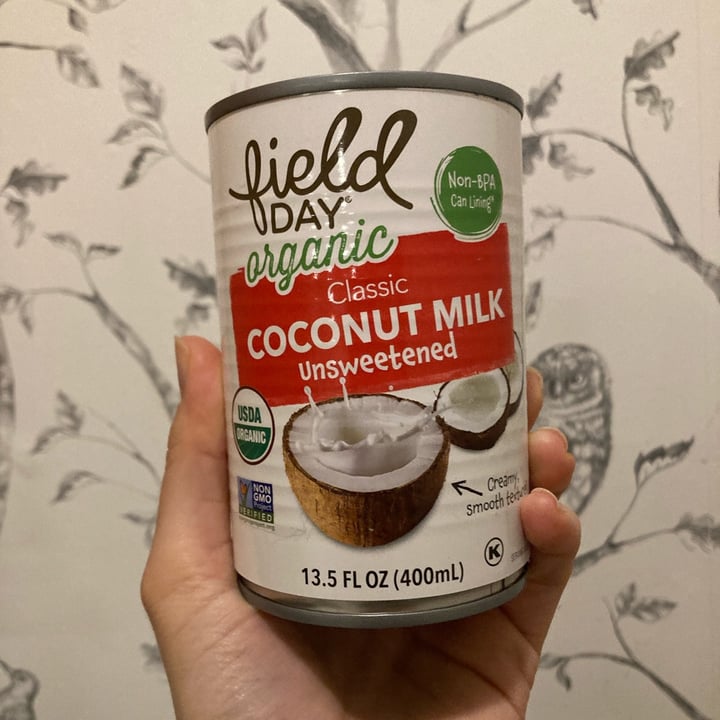 Field Day Organic Unsweetened Coconut Milk Review abillion