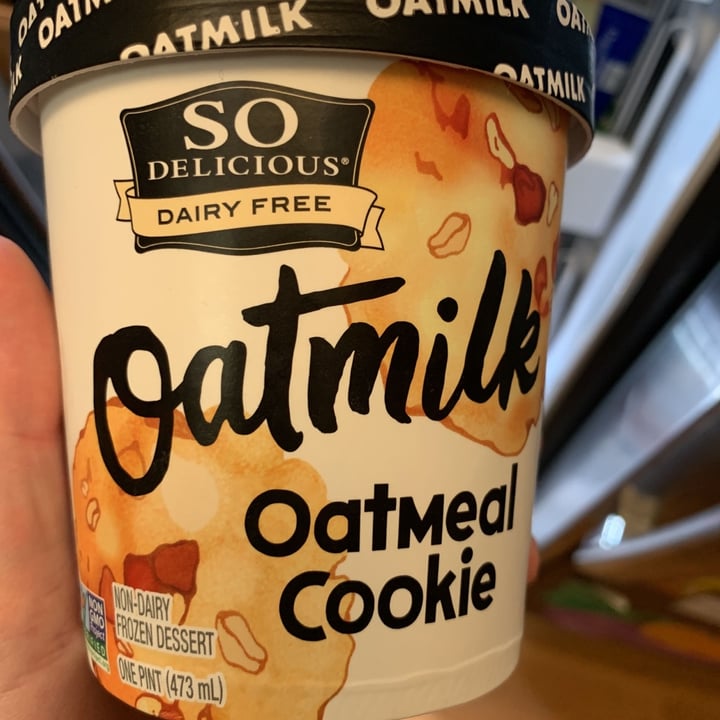 So Delicious Dairy Free Oatmilk Oatmeal Cookie Ice Cream Review abillion