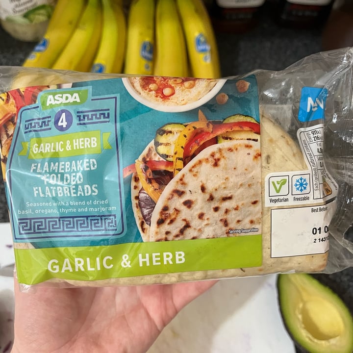 ASDA Garlic & Herb Flamebaked Folded Flatbread Review abillion