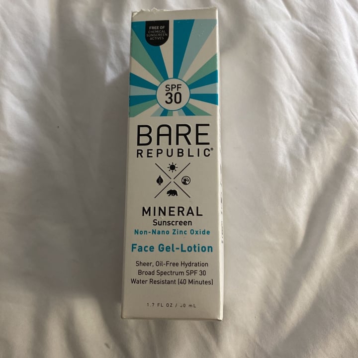 Bare republic Mineral Sunscreen Face Gel Lotion SPF30 Review abillion