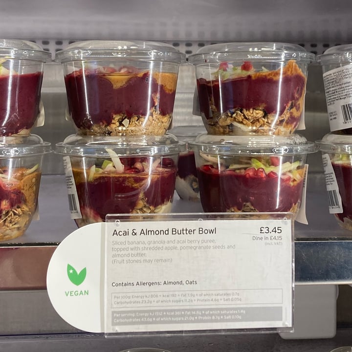 Pret A Manger Acai And Almond Butter Bowl Review abillion