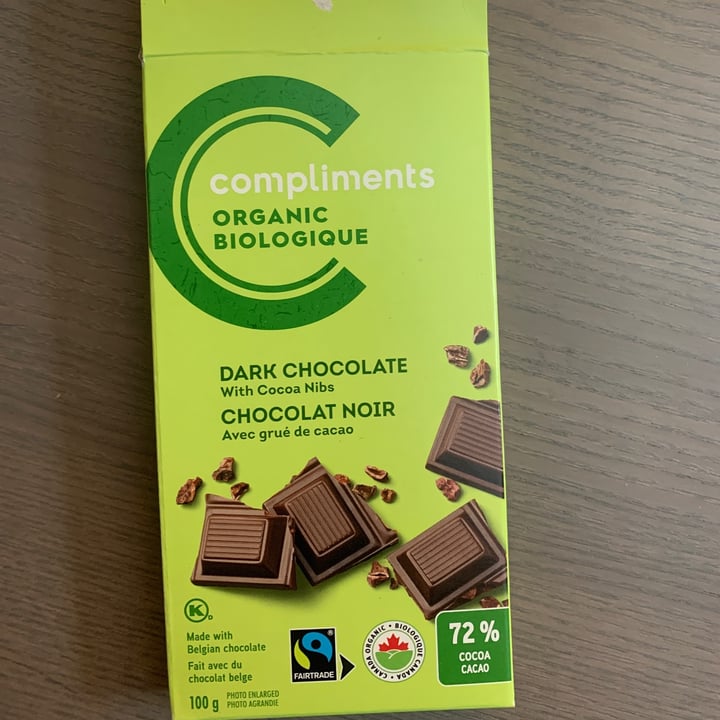 Compliments Dark Chocolate With Cocoa Nibs Reviews abillion