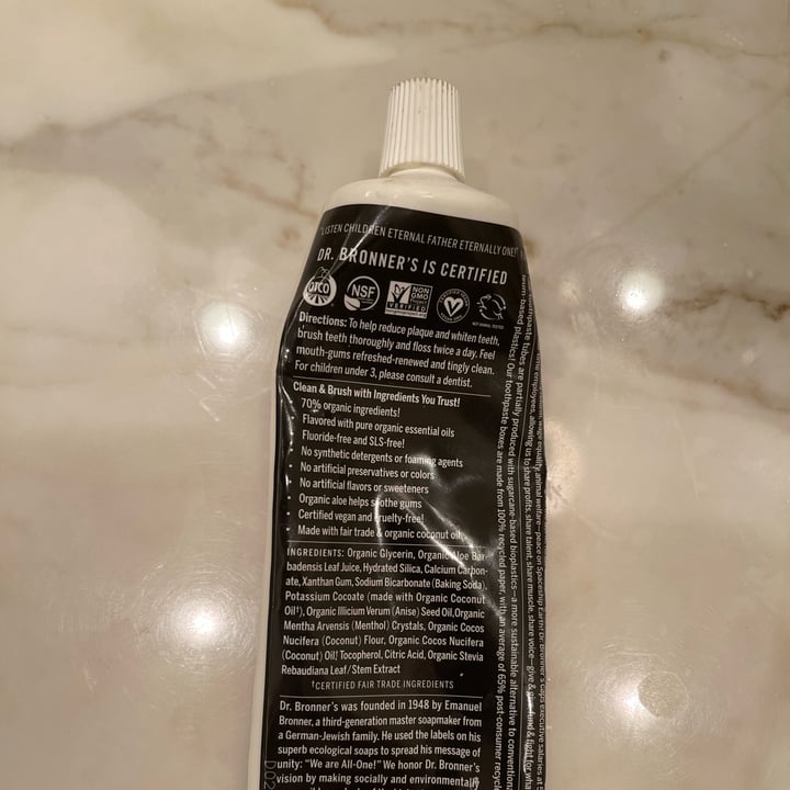 Dr. Bronner's Anise AllOne Toothpaste Review abillion