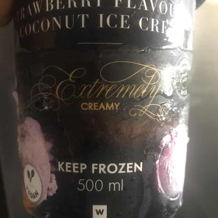 Woolworths Food Dairy Free Strawberry Flavoured Coconut Ice Cream