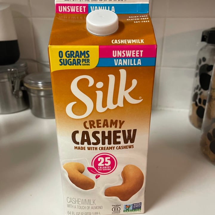 Silk Unsweetened Vanilla Creamy Cashew Milk Review abillion