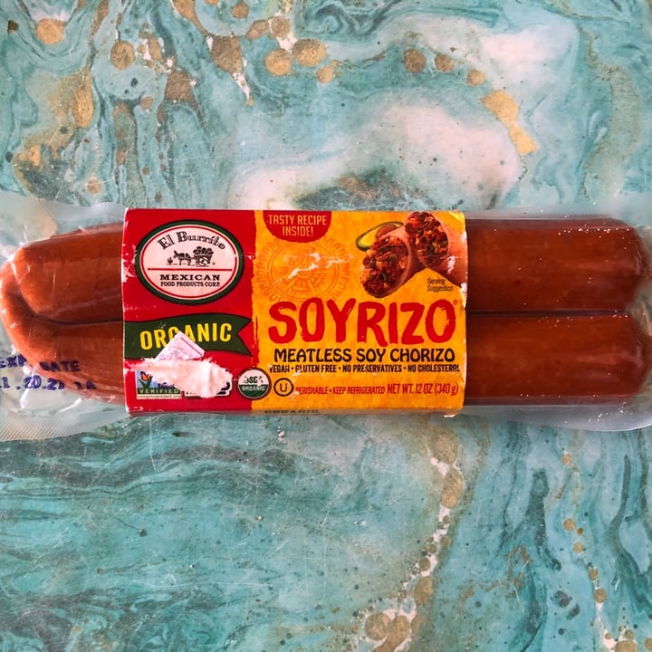 El Burrito Mexican Food Products Corp Soyrizo Meatless Soy Chorizo
