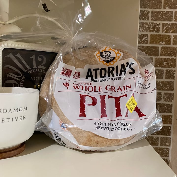 Atoria's Family Bakery Whole Grain Pita Reviews abillion