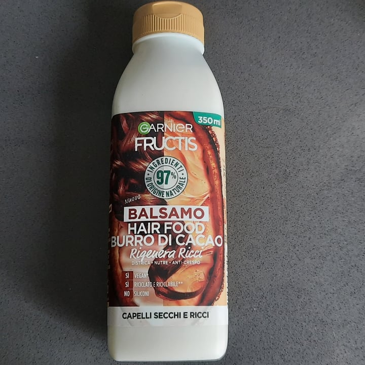 Garnier Fructis Hair Food Kakaobutter Spülung – 350 Ml, Für Trockenes & Lockiges Haar, 97% Natürliche Inhaltsstoffe