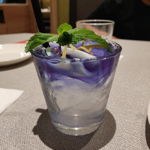 Iced Coconut Mint with Butterfly Pea Flower