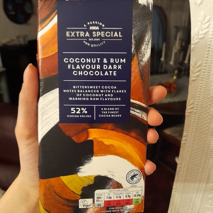 ASDA Coconut & rum dark chocolate Reviews abillion