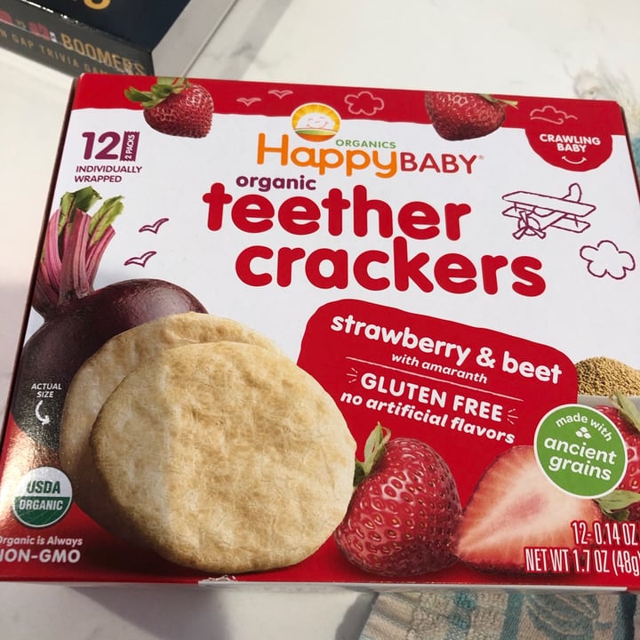 Happy Baby Organics Organic Teether CrackersStrawberry & Beet Review