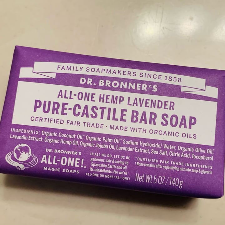 Dr. Bronner's AllOne Hemp Lavender PureCastile Bar Soap Review abillion