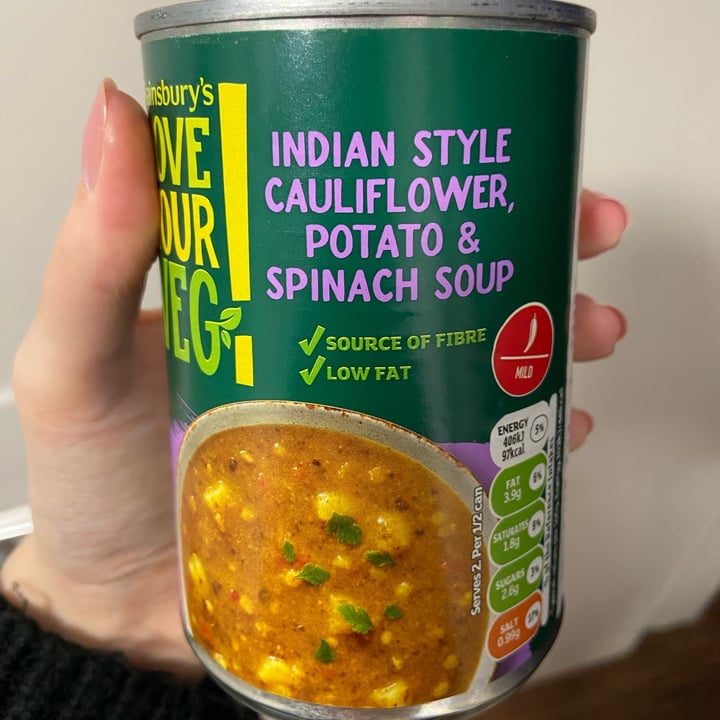Sainsbury's Indian style cauliflower, potato & spinach soup Review