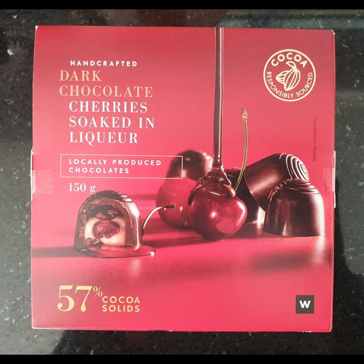 Woolworths Food Dark chocolate cherries soaked in liqueur Review abillion
