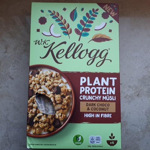 provokere Regnfuld ønske Kellogg Plant Protein Crunch Dark Chocolate and Coconut Reviews | abillion