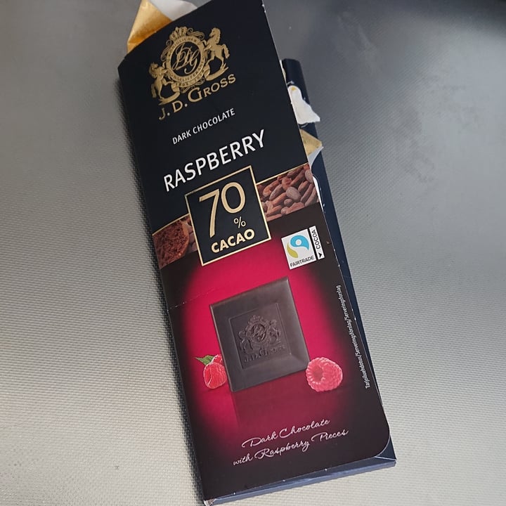 J. D. Gross Raspberry Dark Chocolate 70 Review abillion