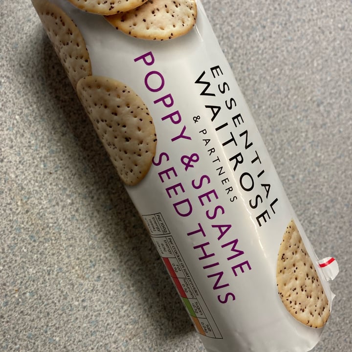 Essential Waitrose & Partners poppy & sesame Seed Thins Review abillion