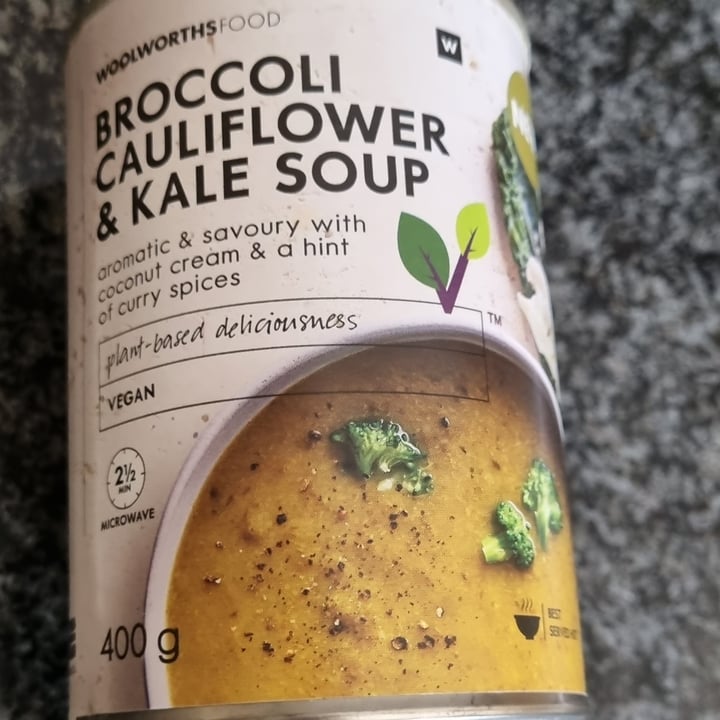 Woolworths Food Broccoli, cauliflower and Kale soup Review abillion