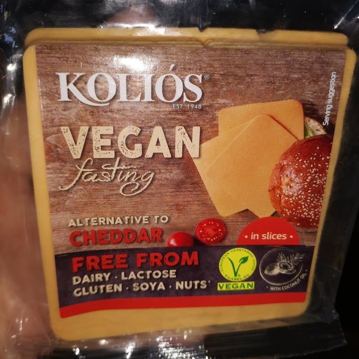 Kolios Vegan Fasting cheese slices (Cheddar alternative) Review abillion