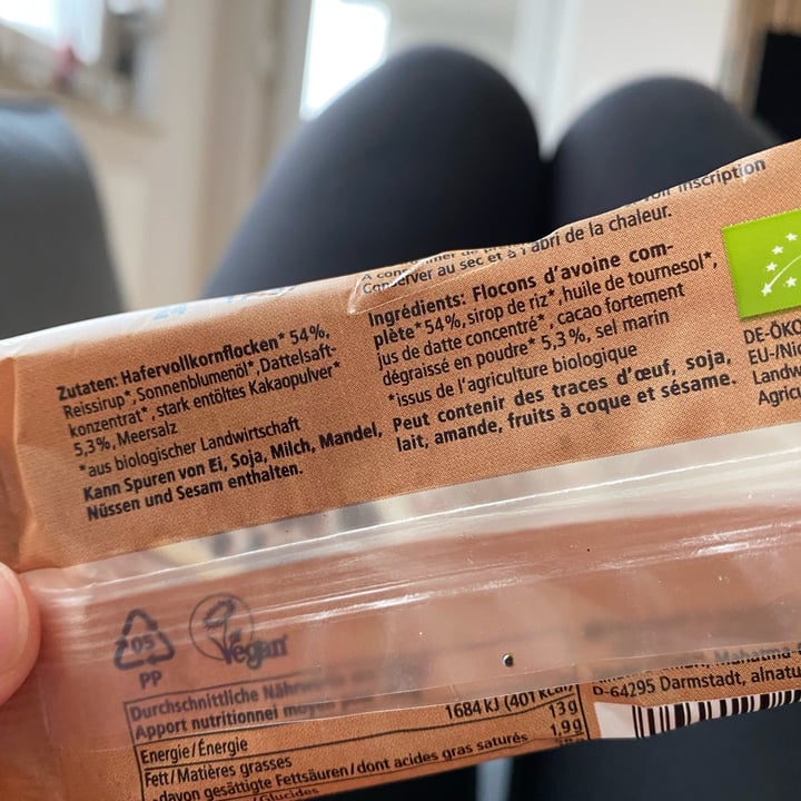 review photo of Alnatura Hafer-Riegel Kakao shared by @joyveg on 02 Dec 2021 - review
