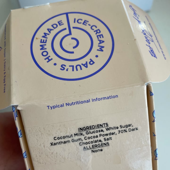 Paul's Homemade Ice Cream, Linksfield Vegan Dark Chocolate Reviews