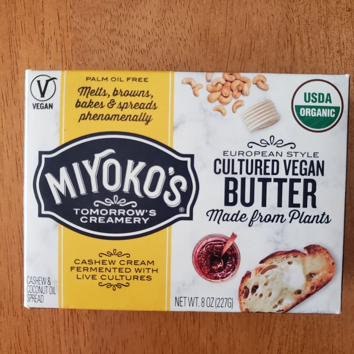 photo of Miyoko's Creamery European Style Cultured Vegan Butter Hint of Sea Salt shared by @teregami on  18 Aug 2020 - review