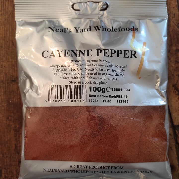 Neal's Yard Wholefoods Cayenne Pepper Reviews abillion