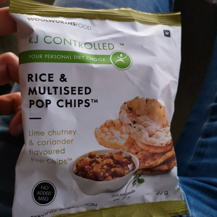 Woolworths Food Rice & Multiseed Pop Chips Lime Chutney & Coriander